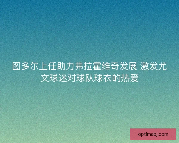 图多尔上任助力弗拉霍维奇发展 激发尤文球迷对球队球衣的热爱